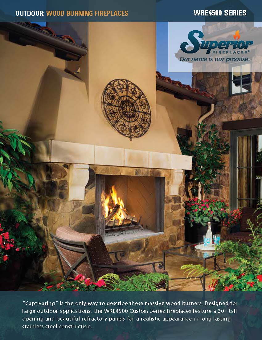 Superior WRE4550 Wood Burning Outdoor Fireplace