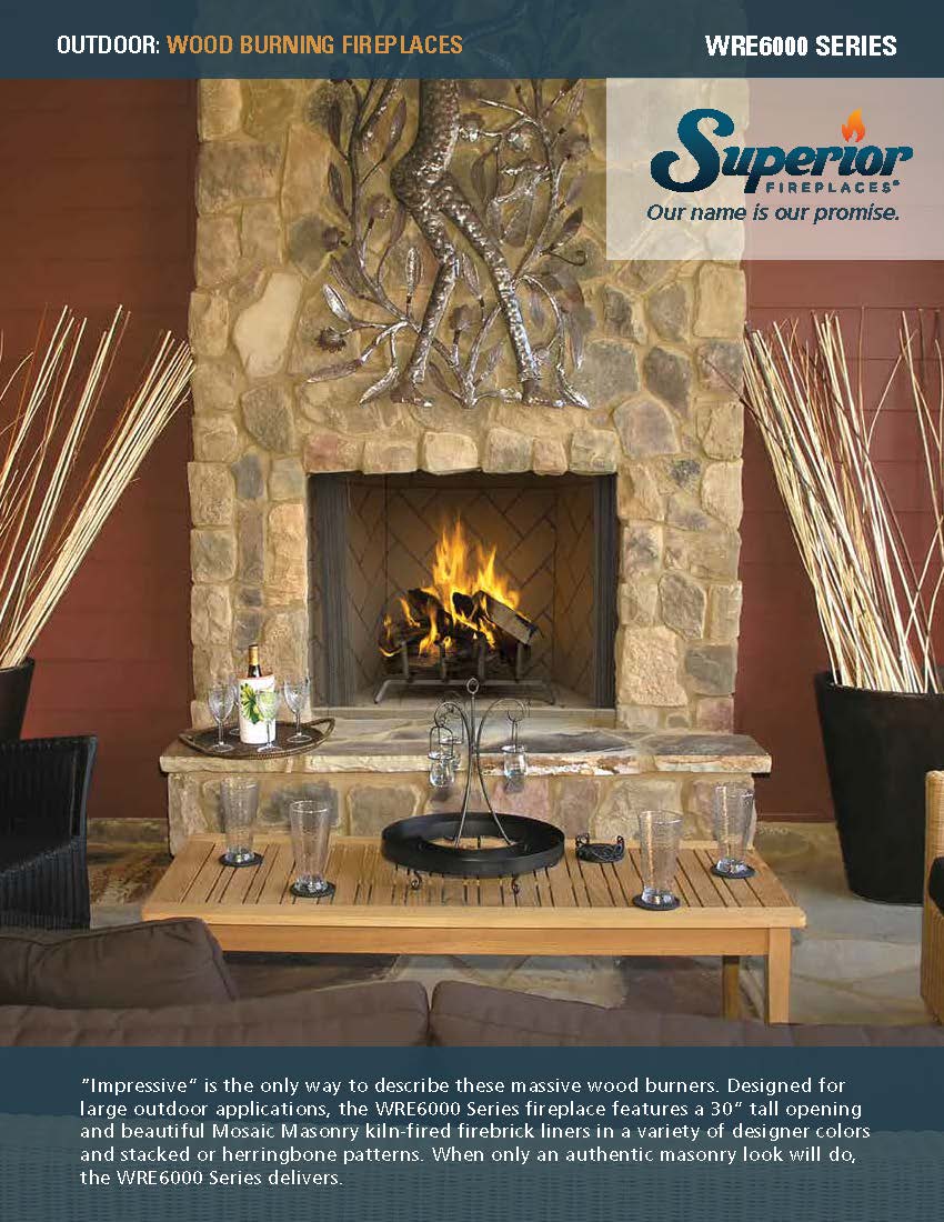 Superior WRE6050 Wood Burning Outdoor Fireplace