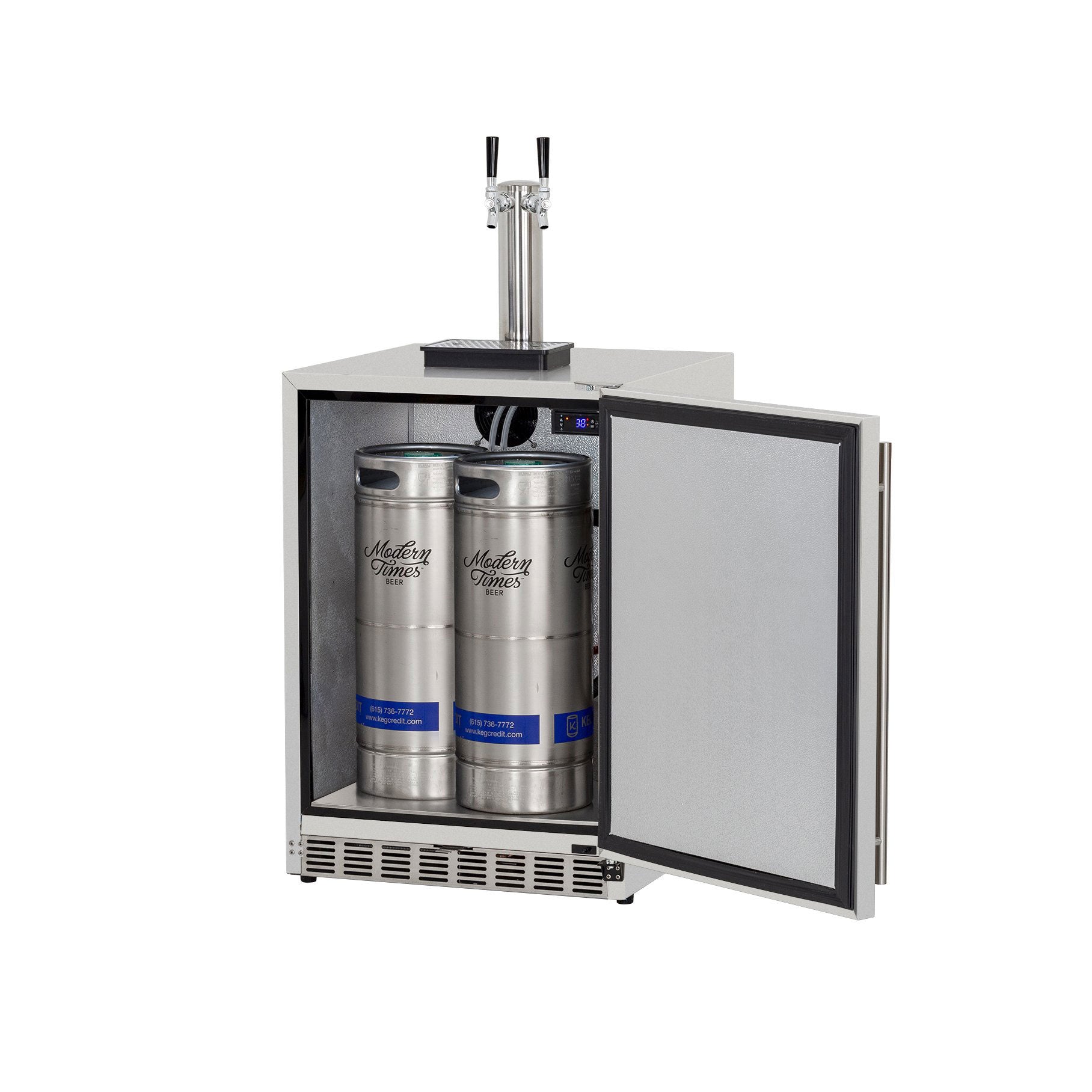 24" 6.6c Deluxe Outdoor Rated Kegerator Double Tower