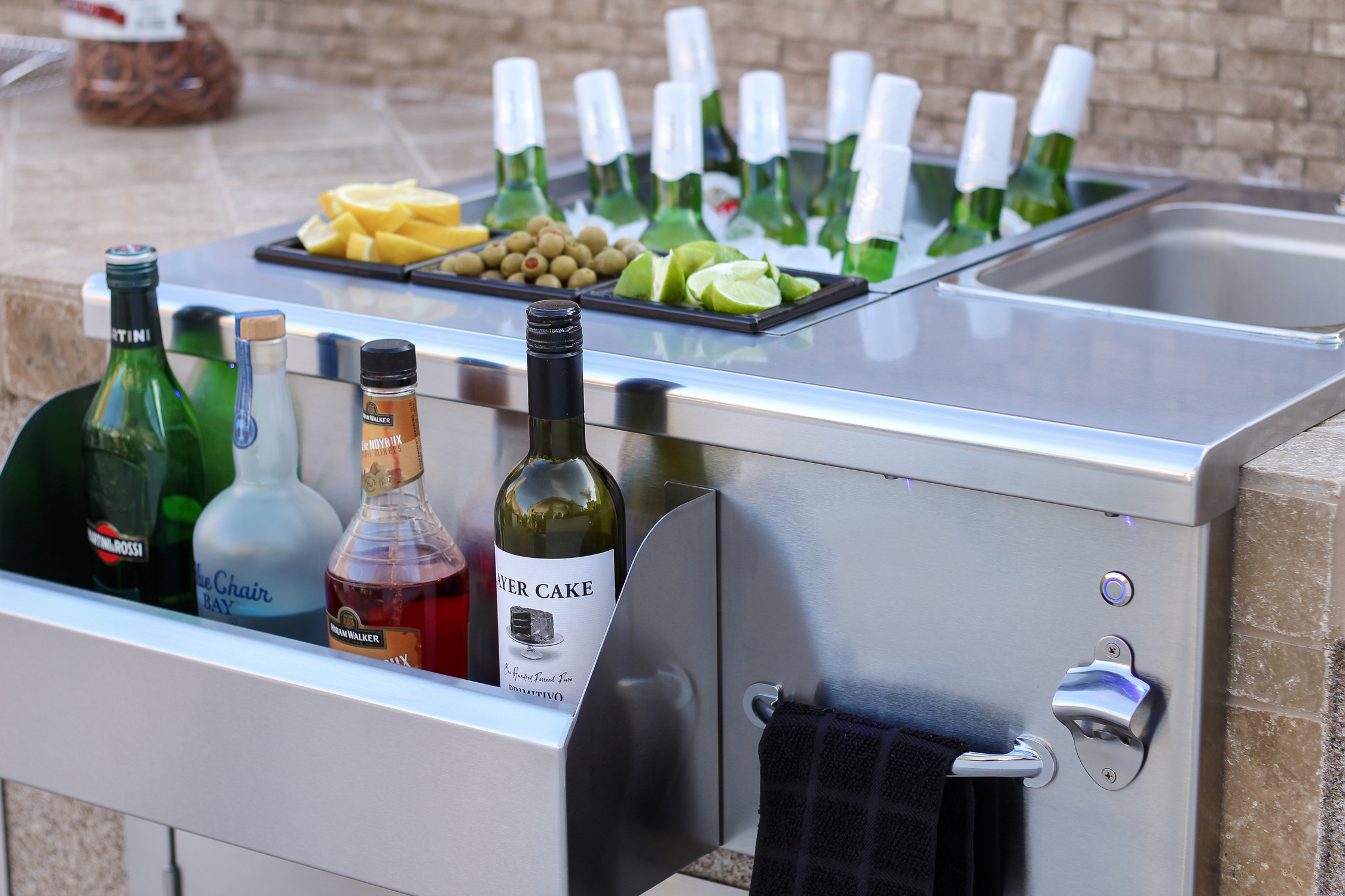 30" Lighted Beverage & Prep Station