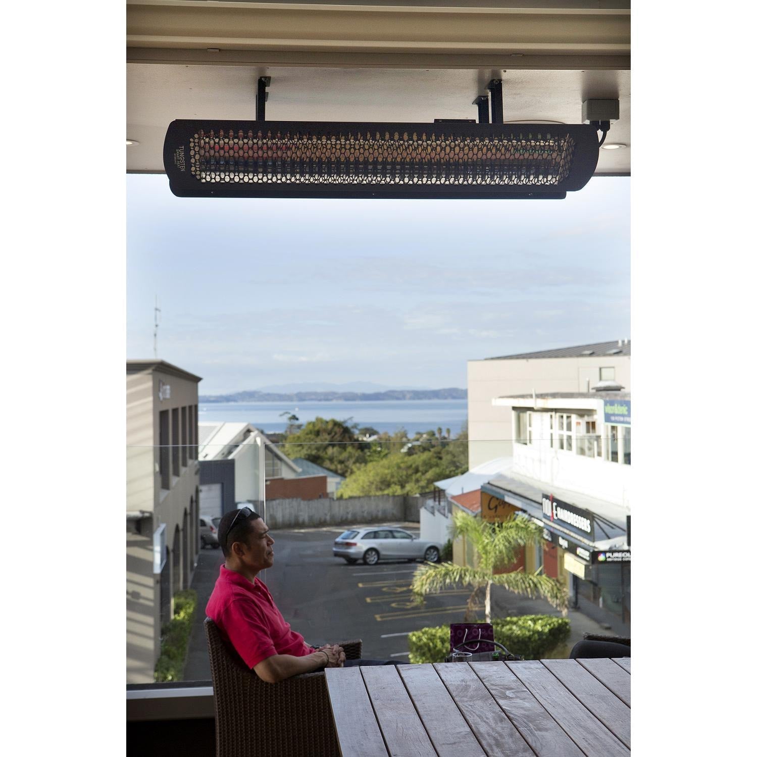 Bromic Heating - Tungsten Smart-Heat 56-Inch 6000W Dual Element 240V Electric Infrared Patio Heater - Black