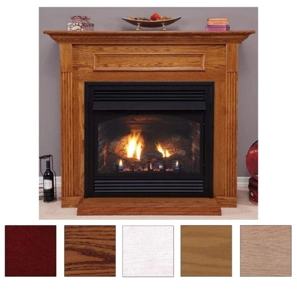 Empire Wooden Mantel Cabinet with Base for 24" Vail Fireplaces