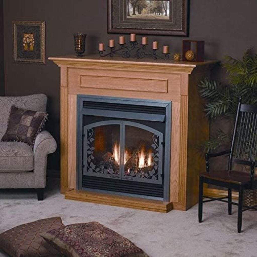 Empire Wooden Mantel Cabinet with Base for 32" Fireplaces and Fireboxes