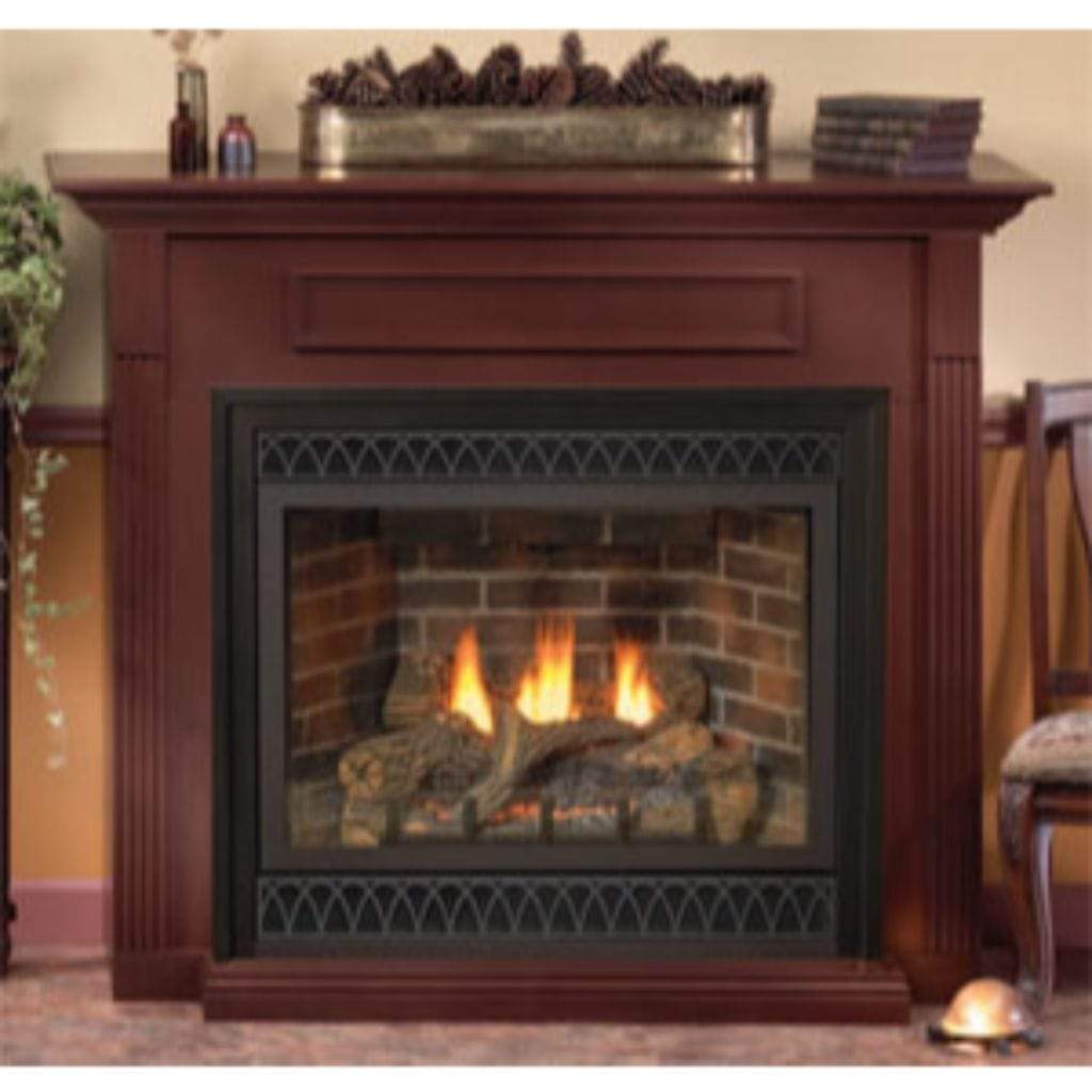 Empire Wooden Mantel Cabinet with Base for 32" Fireplaces and Fireboxes