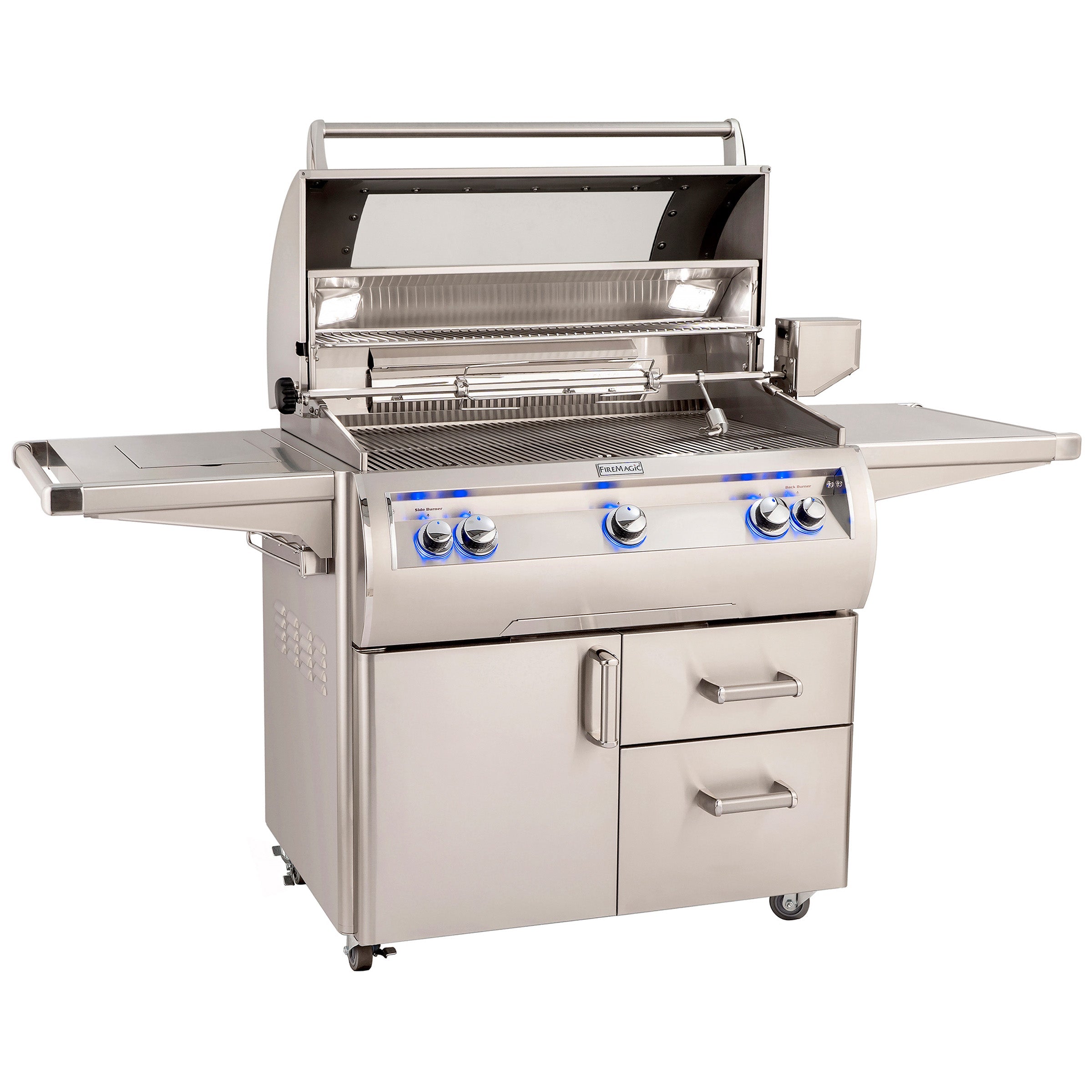 Fire Magic - Echelon Diamond E790s 36" Freestanding Gas Grill With Rotisserie, Double Side Burner & Digital Thermometer, Propane - E790S-8E1P-71