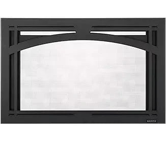 Majestic 25" Black Tuscan Arch Screen Front for Trilliant Gas Fireplace Insert