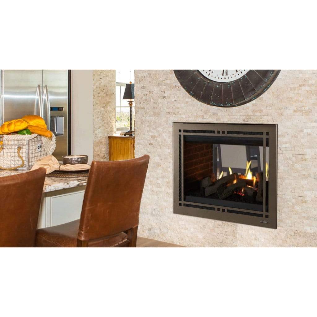 Majestic Pearl II 36" See-Through Traditional Direct Vent Gas Fireplace