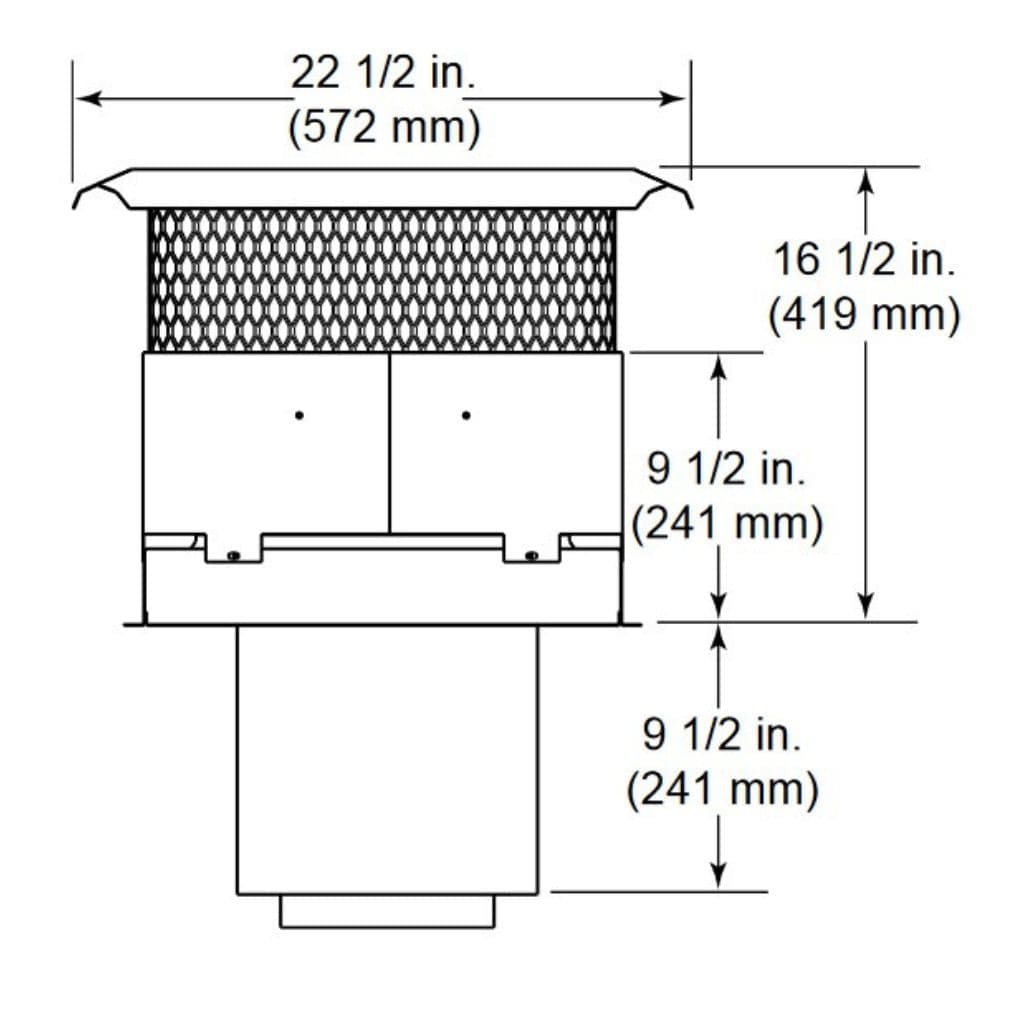 Majestic 8" TCT375 Terra Cotta Vertical Termination Cap for SL300 Series Pipe