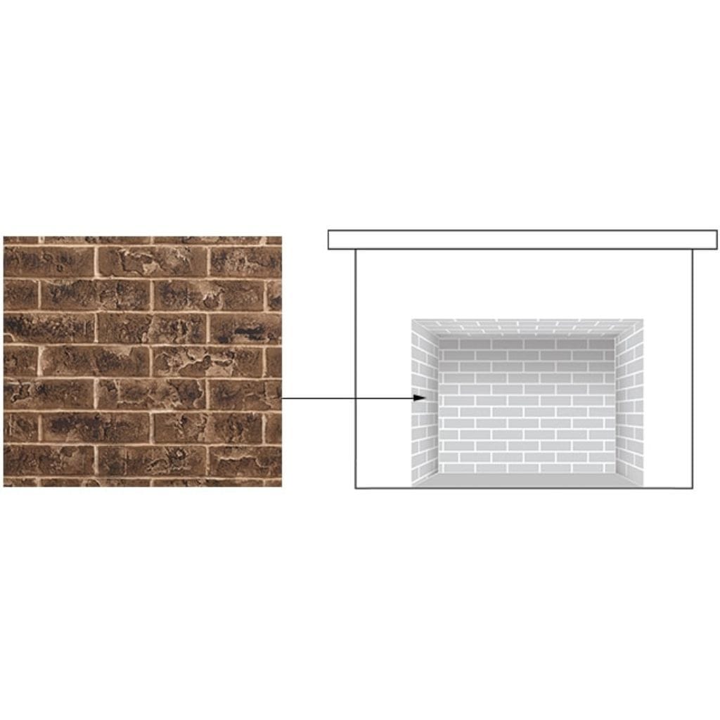 Majestic Brick Interior Panels for Quartz Series Fireplaces