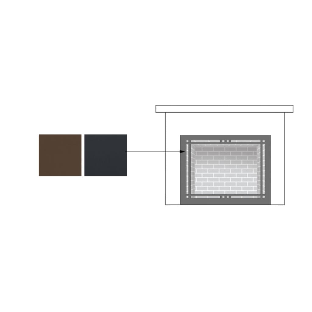 Majestic Contemporary Rectangular Door Front for Quartz Platinum Fireplace