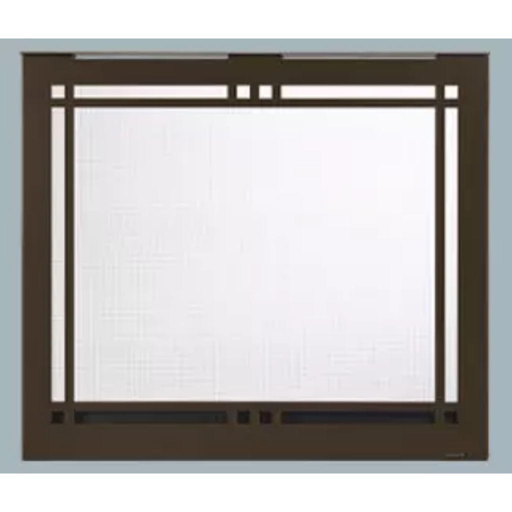 Majestic Contemporary Rectangular Door Front for Quartz Platinum Fireplace