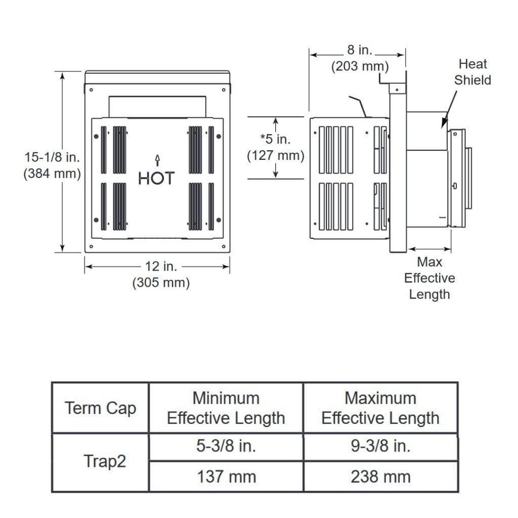 Majestic DVP-TRAP2 Horizontal Termination Cap