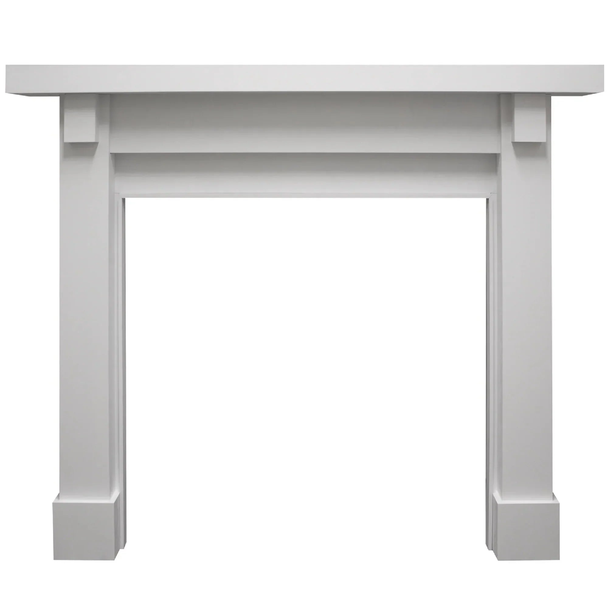 Majestic Design Series Battlefield B 48" Primed MDF Rustic Style Flush Wood Fireplace Mantel