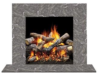 Majestic Design Series Set 1 70" Single-Pack Blue Tundra Marble Stone Surround