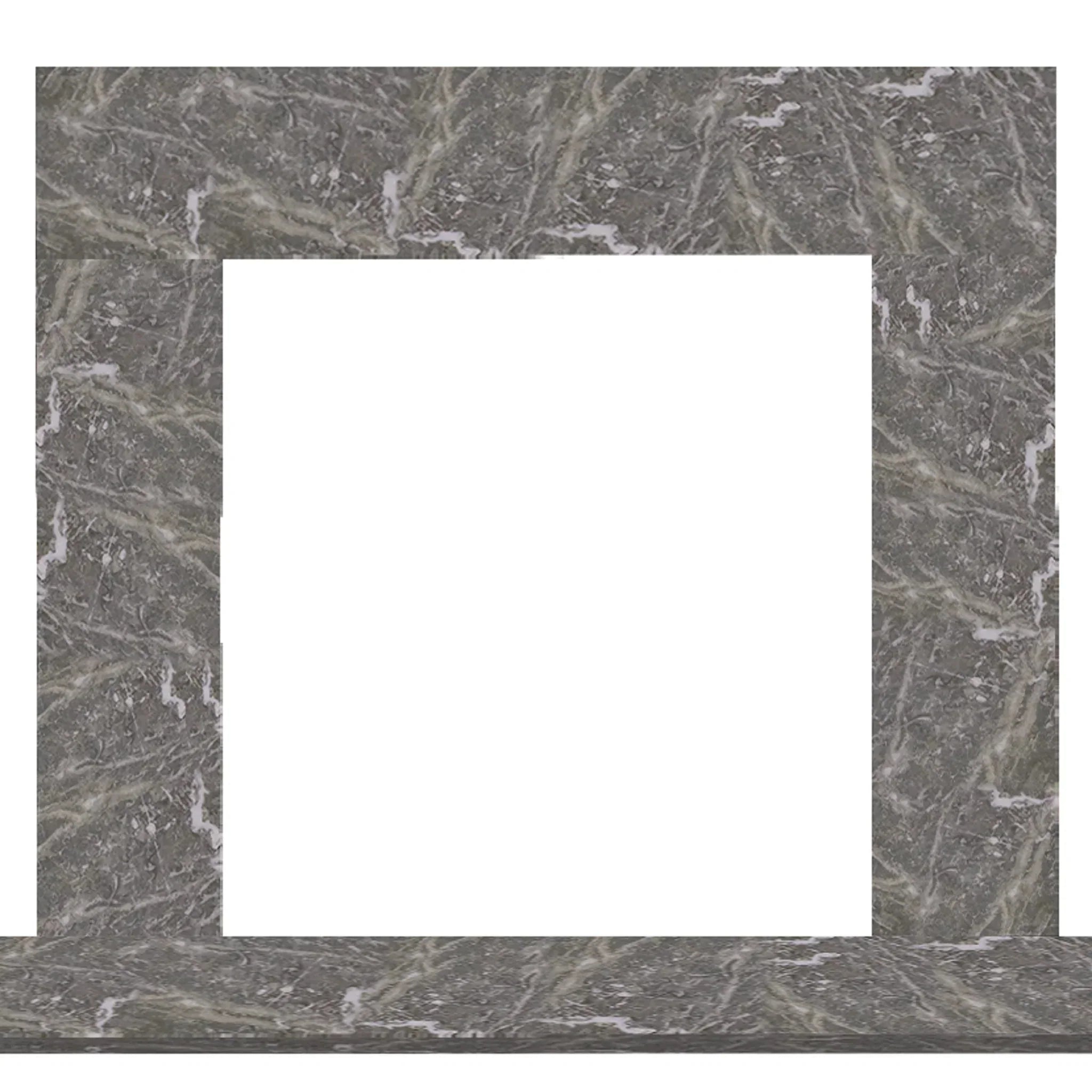 Majestic Design Series Set 1 70" Single-Pack Blue Tundra Marble Stone Surround