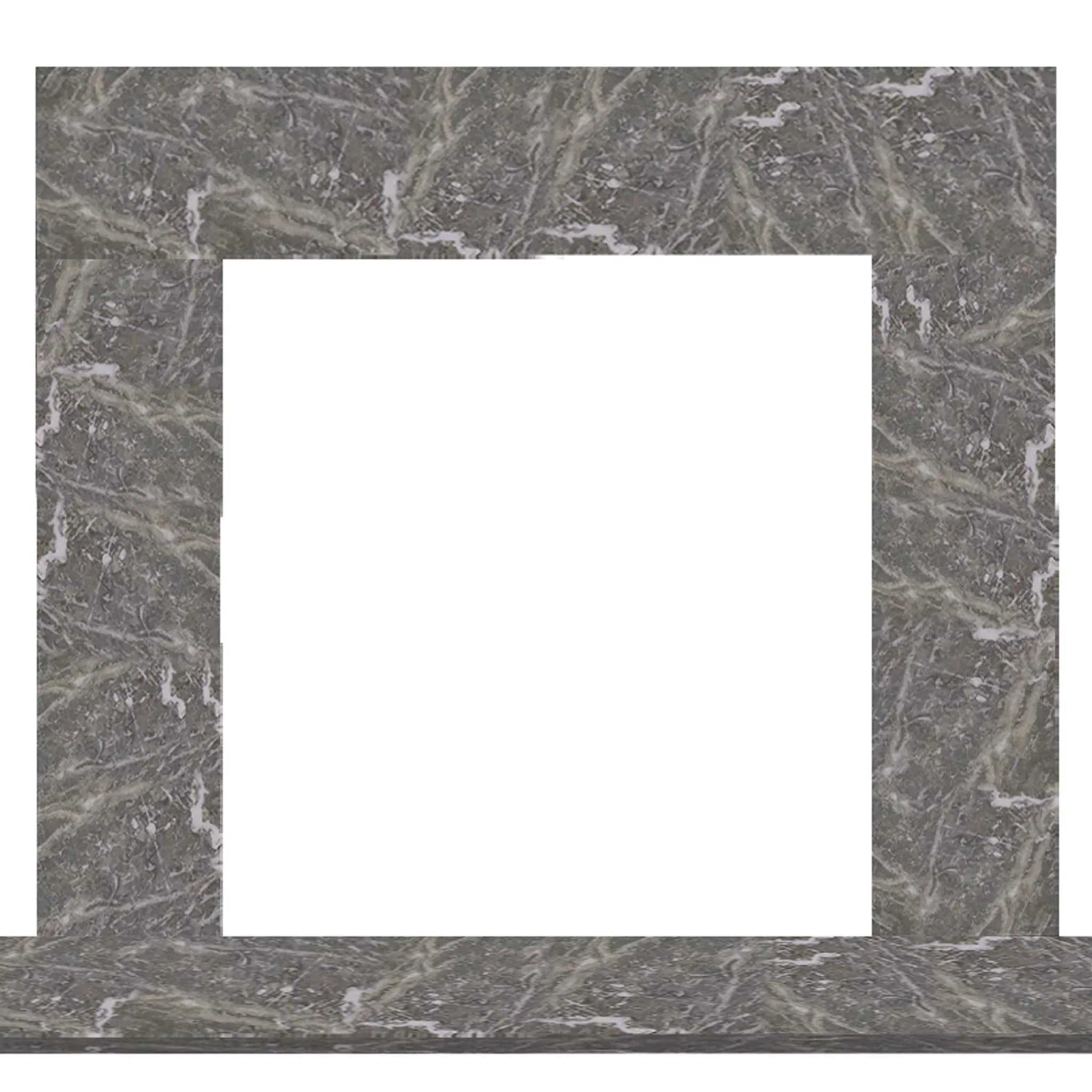 Majestic Design Series Set 2 60" Single-Pack Blue Tundra Marble Stone Surround