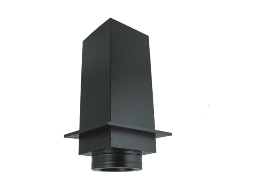 Majestic DuraTech DV-6DT-CS24R 6" x 24" Black Reduced Clearance Square Ceiling Support Box