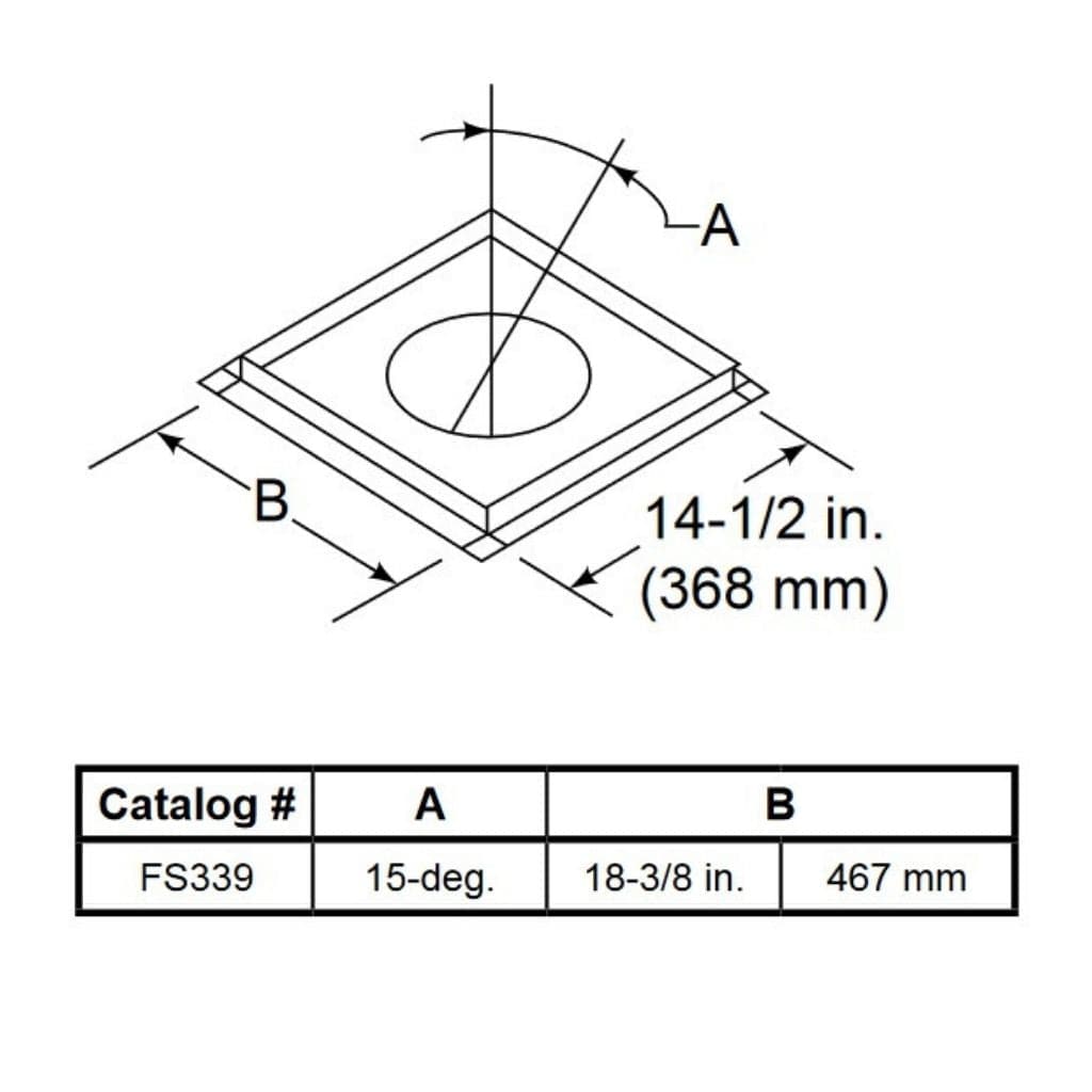 Majestic FS339 15 Degree Angular Flue Firestop for SL300 Series Pipe