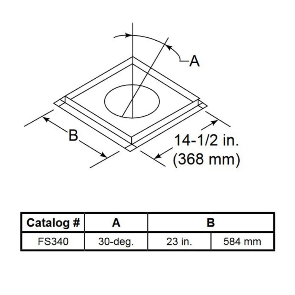 Majestic FS340 30 Degree Angular Flue Firestop for SL300 Series Pipe