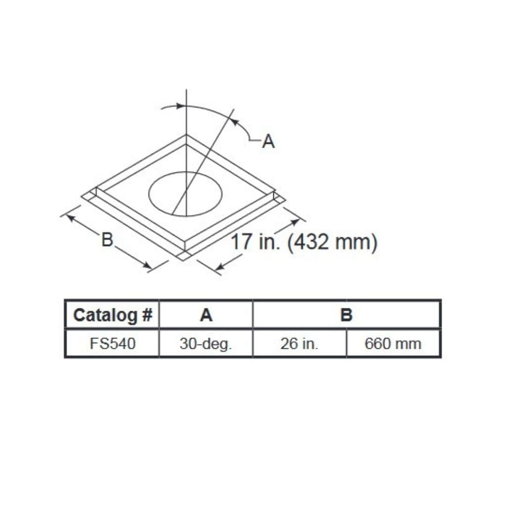 Majestic FS540 30 Degree Firestop Spacer for SL1100 and SL400 Series Pipe