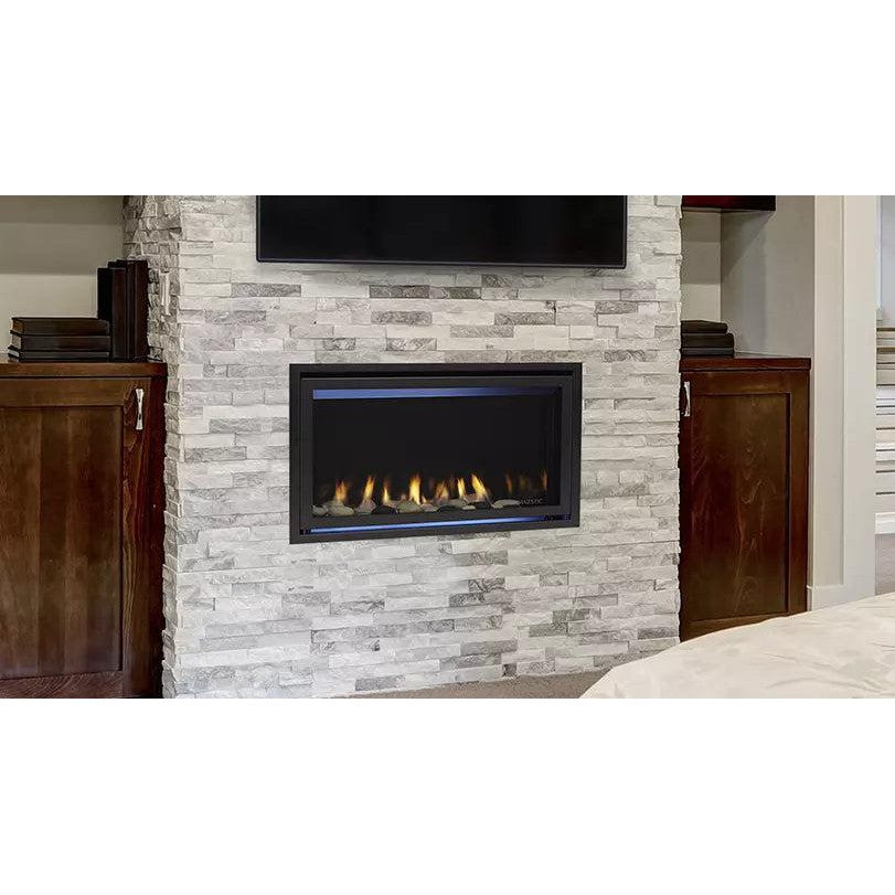 Majestic Jade 42" Linear Contemporary Direct Vent Natural Gas Fireplace With IntelliFire Touch Ignition System