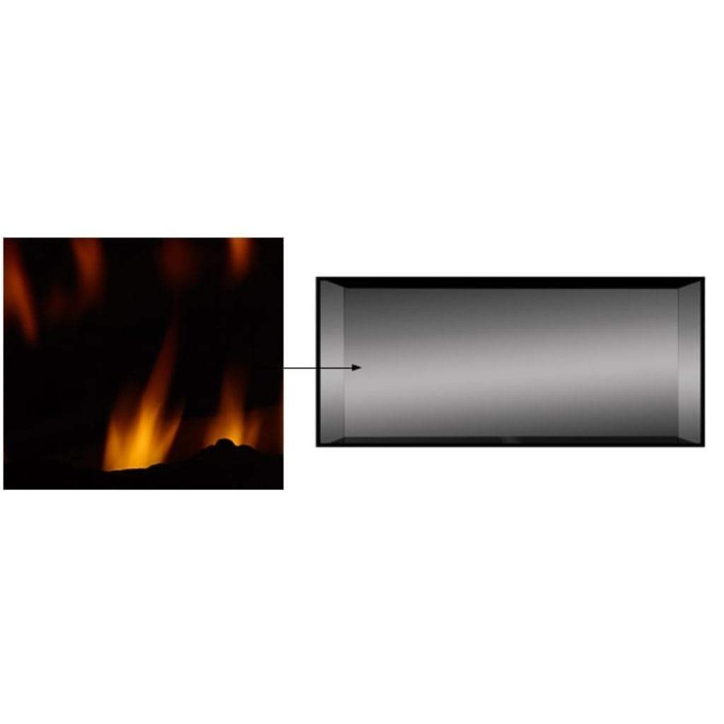 Majestic Reflective Black Ceramic Glass Liner Kit for 36" Echelon II Fireplace