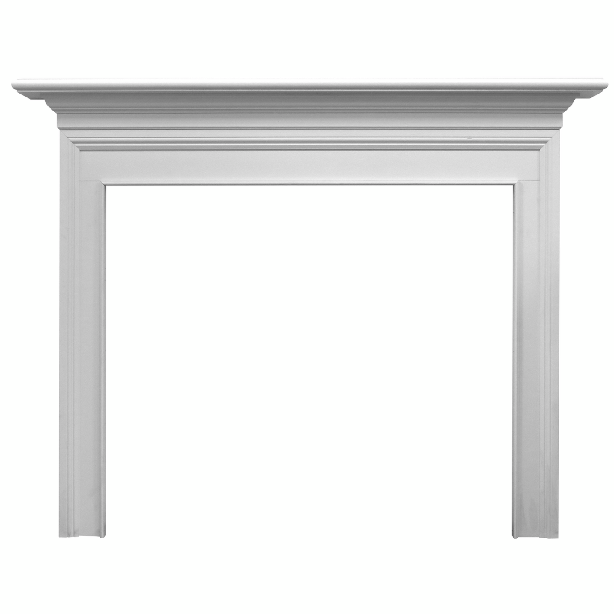 Majestic Select Series Richland A 44" Primed MDF Transitional Style Flush Wood Fireplace Mantel