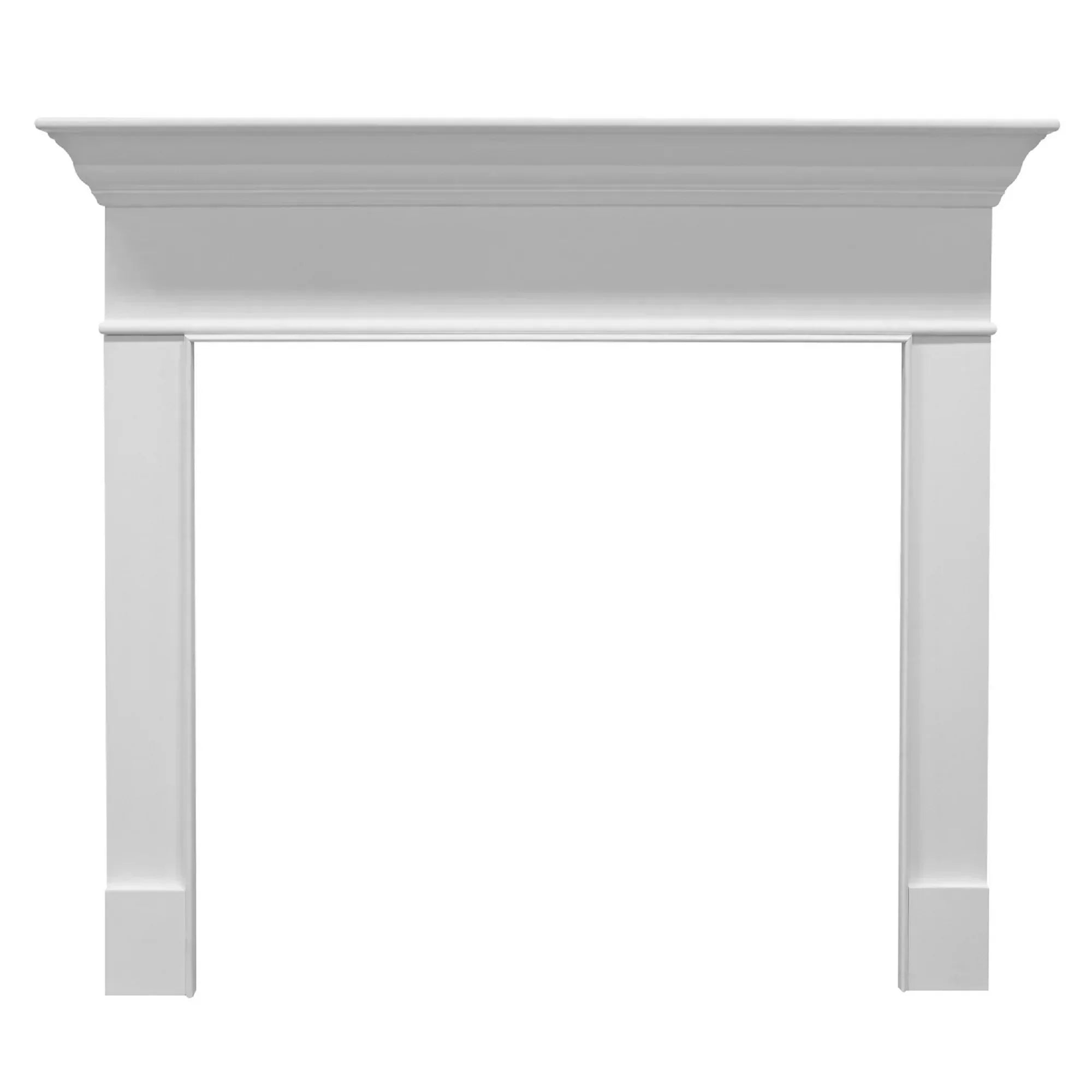 Majestic Select Series Wescott C 53" Primed MDF Transitional Style Flush Wood Fireplace Mantel