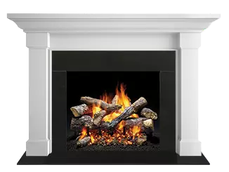 Majestic Signature Series Kenwood A 44" Primed MDF Transitional Style Flush Wood Fireplace Mantel