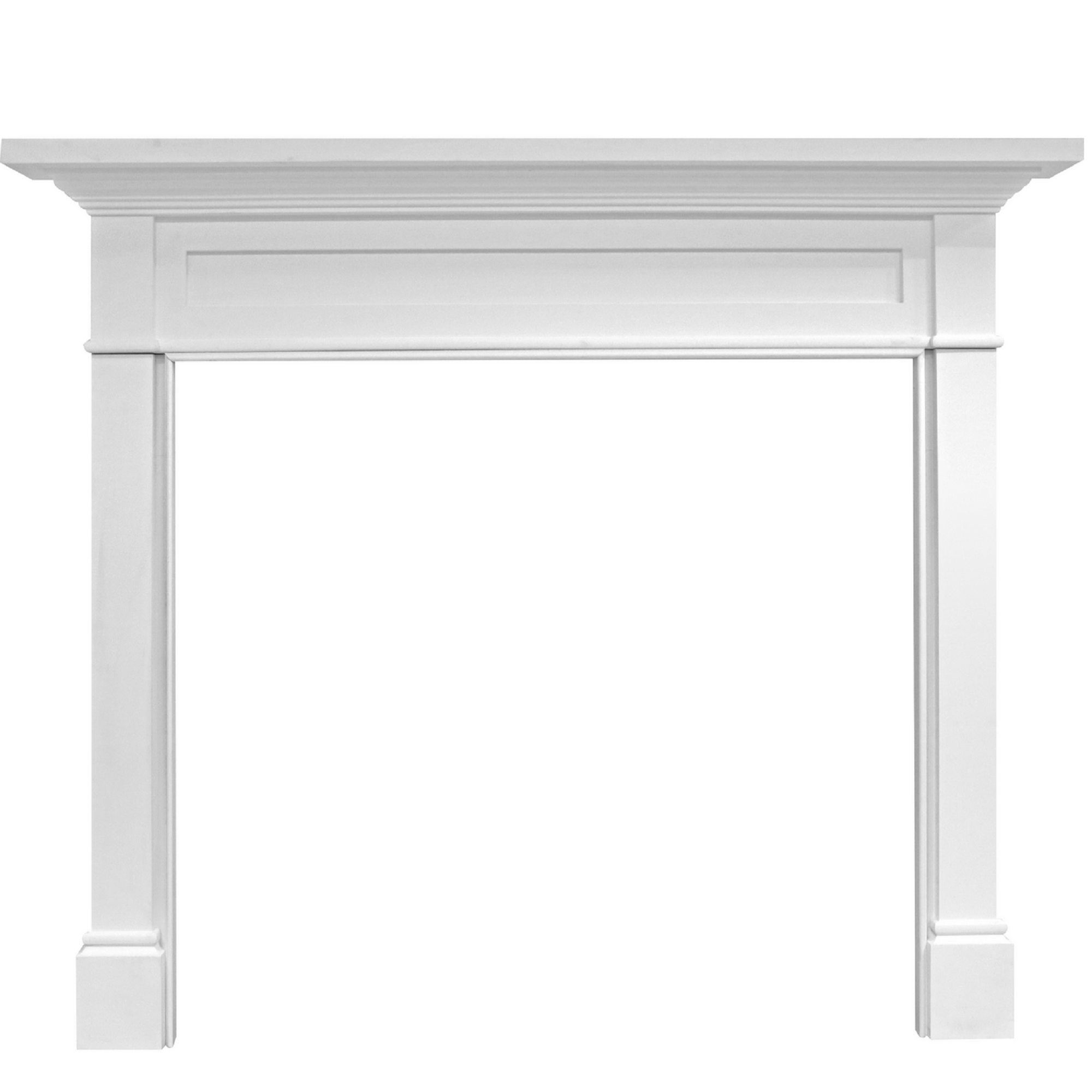 Majestic Signature Series Roxborough A 44" Primed MDF Traditional Style Flush Wood Fireplace Mantel