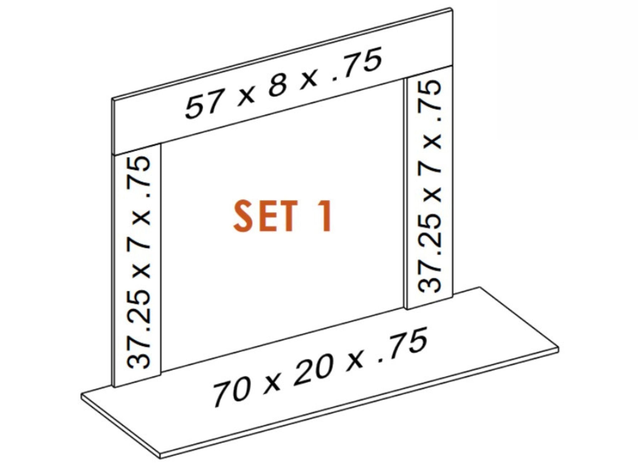 Majestic Signature Series Set 1 70" Single-Pack Parchwood Marble Stone Surround