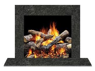 Majestic Signature Series Set 1 70" Single-Pack Steel Gray Granite Stone Surround