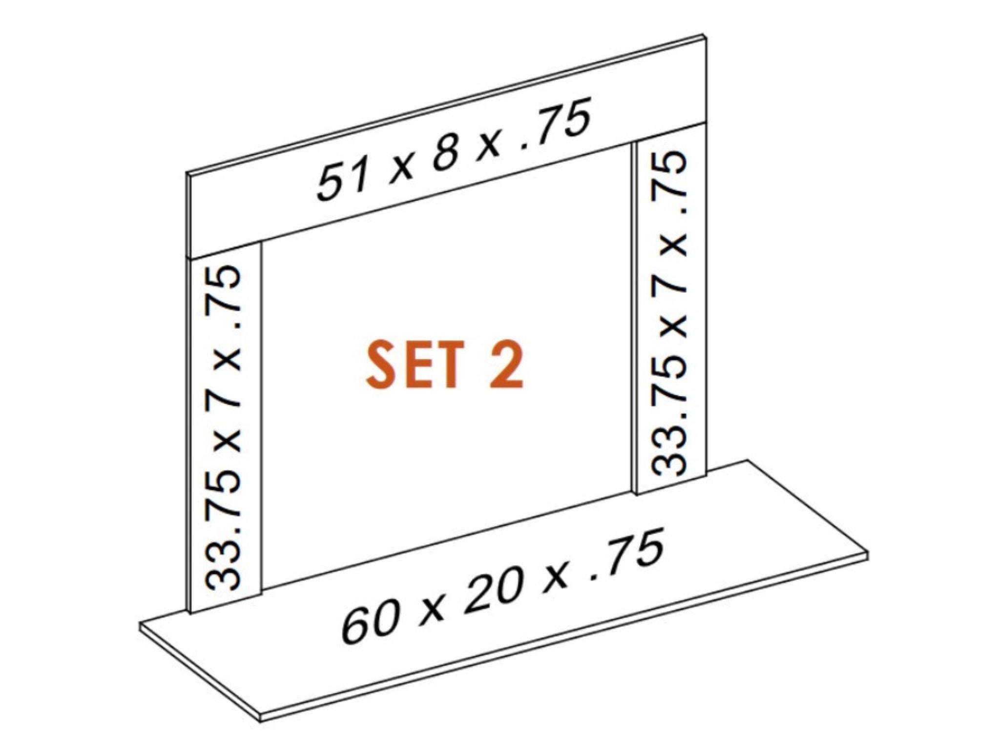 Majestic Signature Series Set 2 60" Single-Pack Parchwood Marble Stone Surround