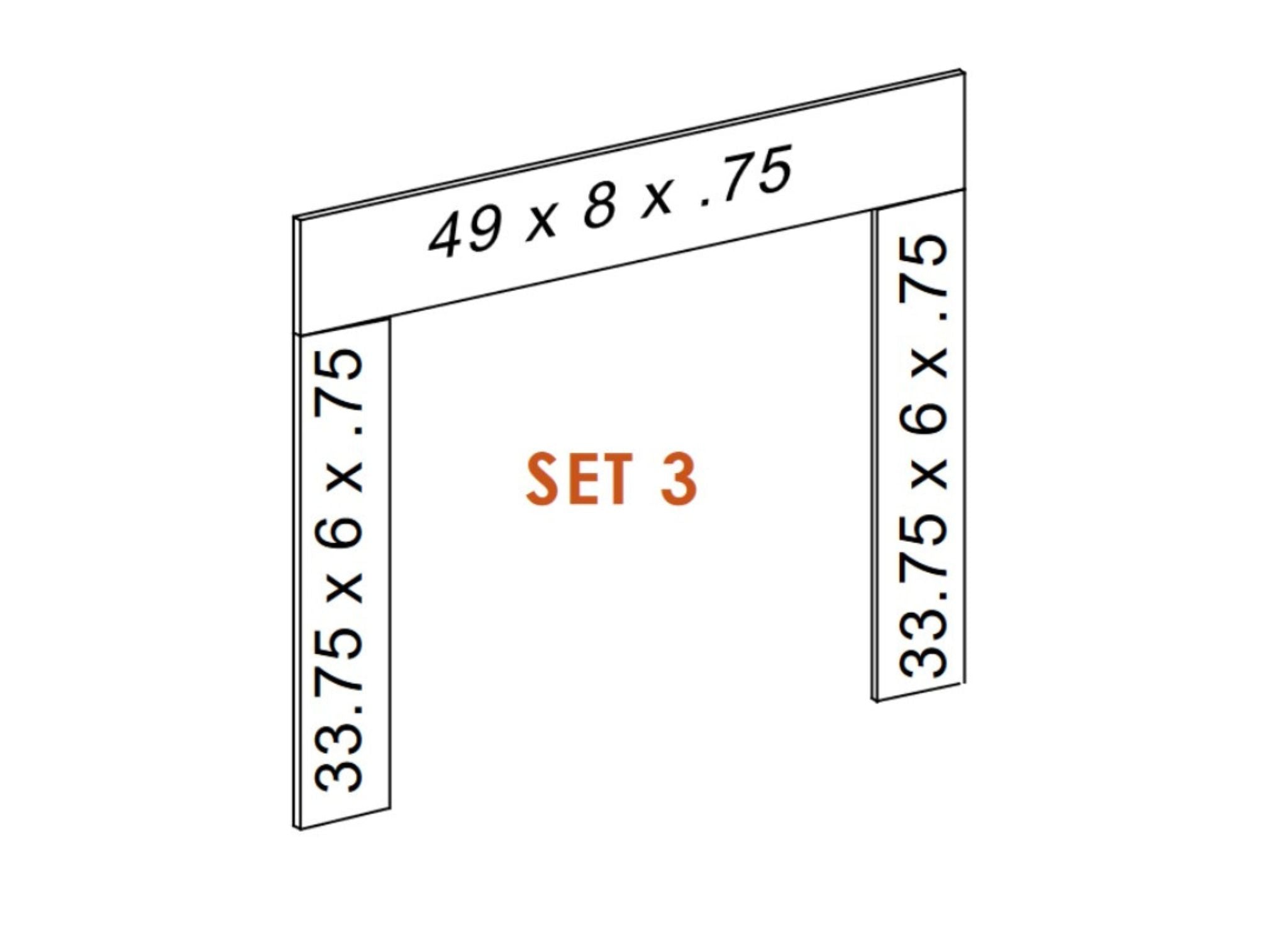 Majestic Signature Series Set 3 49" Single-Pack Driftwood Marble Stone Surround