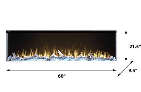 Napoleon Trivista Primis 3-Sided Built-in Electric Fireplace