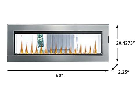 Napoleon Stainless Steel Trim for 60-in CLEARion Elite Electric Fireplace - NEFBD60HE-SS-DTRM