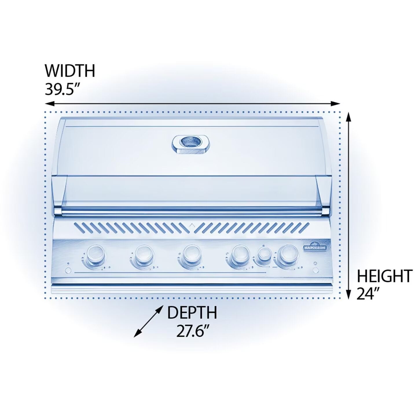 Napoleon Built-In 700 Series 38-Inch Propane Gas Grill w/ Infrared Rear Burner & Rotisserie Kit - BIG38RBPSS-1