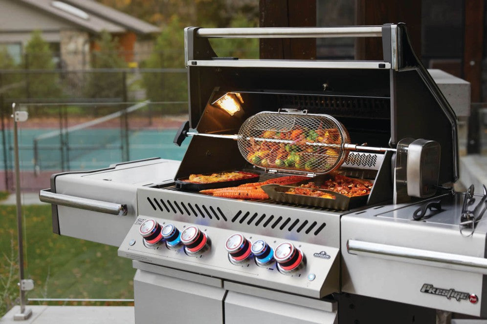 Napoleon Prestige PRO 500 Propane Grill with Infrared Rear and Side Burners and Rotisserie Kit - PRO500RSIBPSS-3