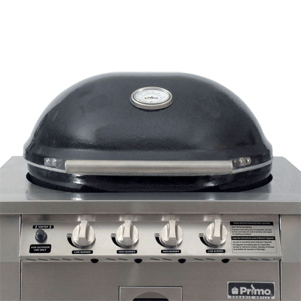 Primo PGGXLC Oval XL Mobile Gas Grill w/ (4) Burners - Ceramic Shell, Liquid Propane - PGGXLC