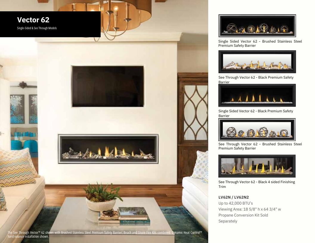 Napoleon Vector 62 Direct Vent Gas Fireplace