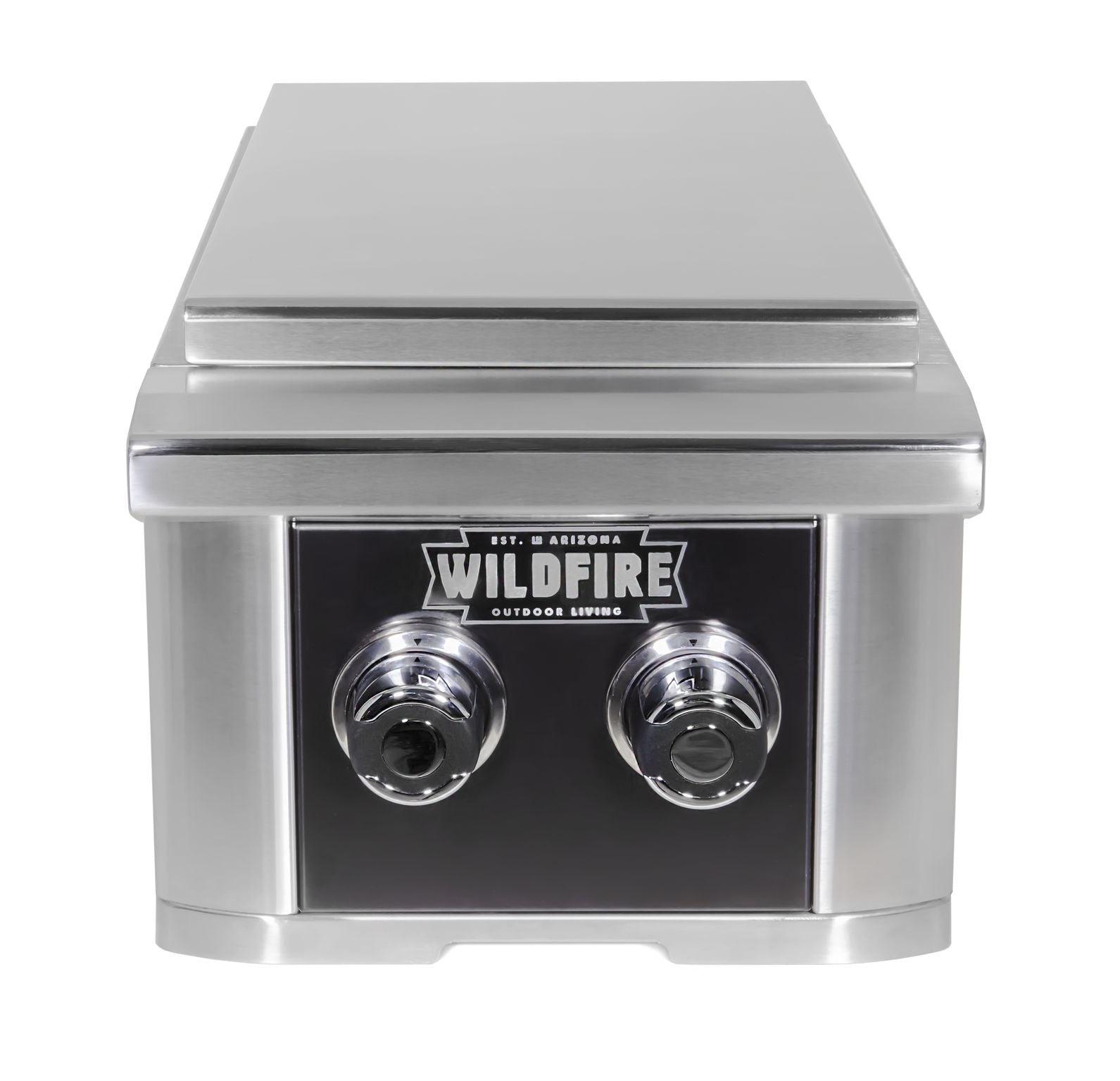 Wildfire Ranch Black 304 SS Gas Double Side Burner - WF-DBLSBRN-RH-LP/NG