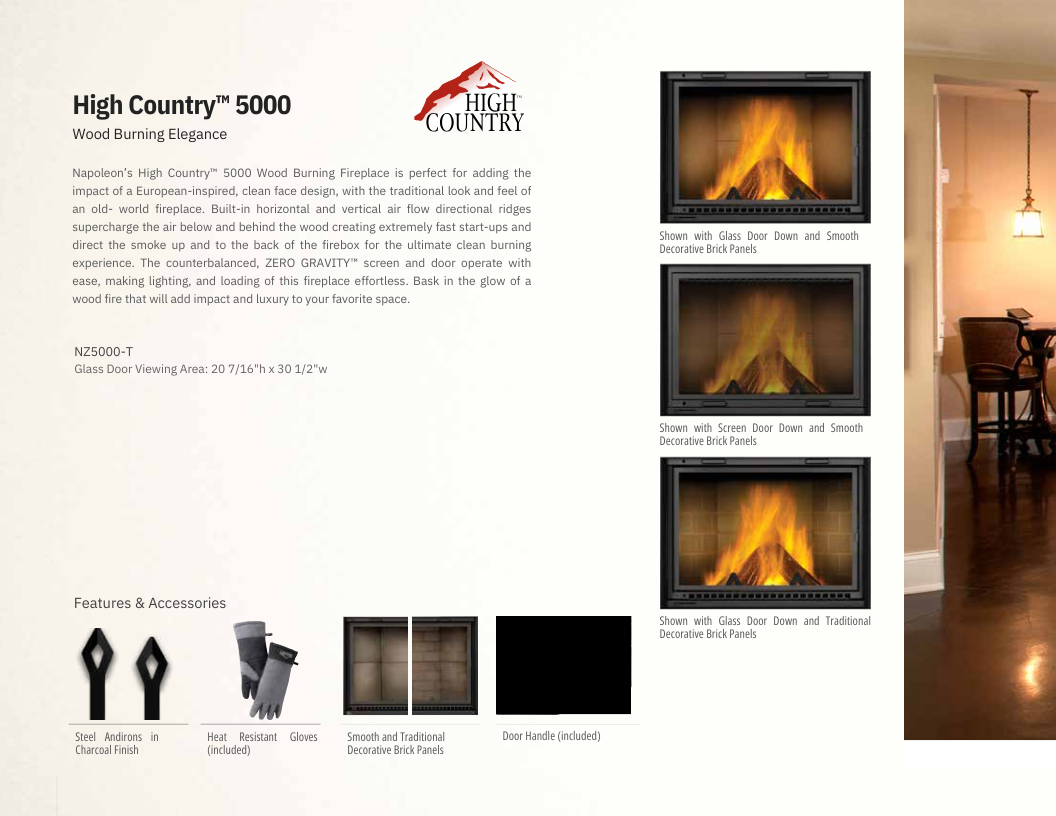 Napoleon High Country 5000 Wood Burning Fireplace