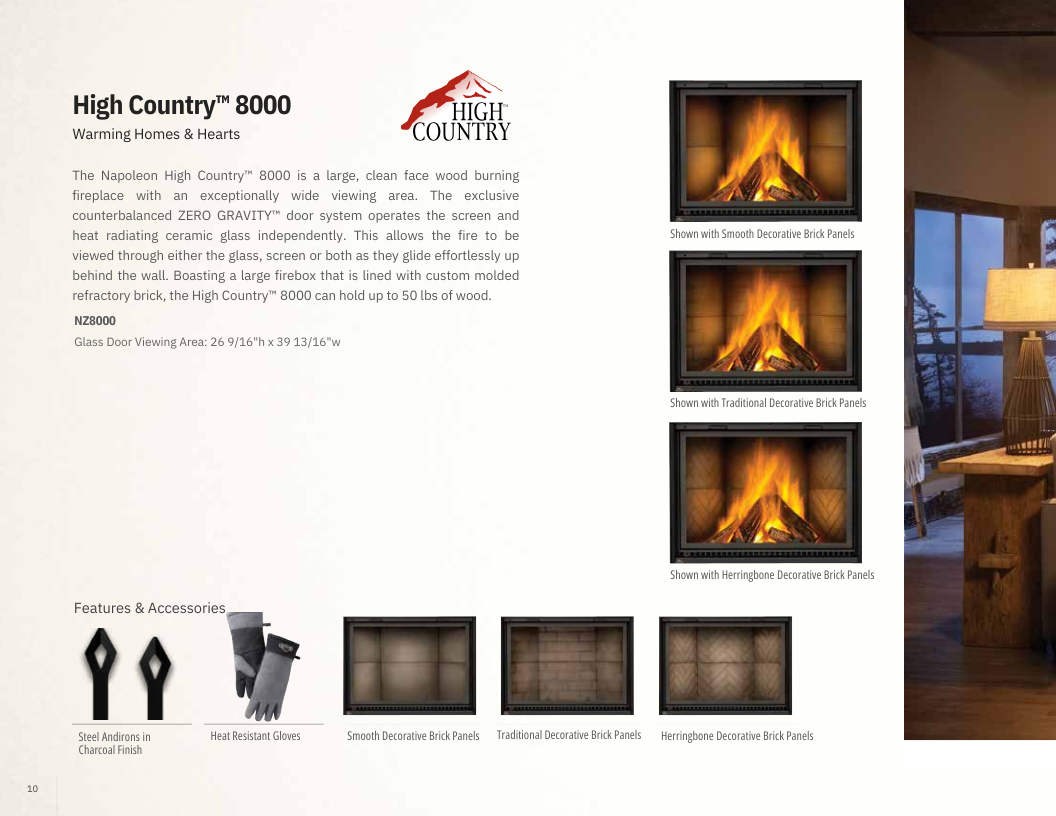 Napoleon High Country 8000 Wood Burning Fireplace NZ8000