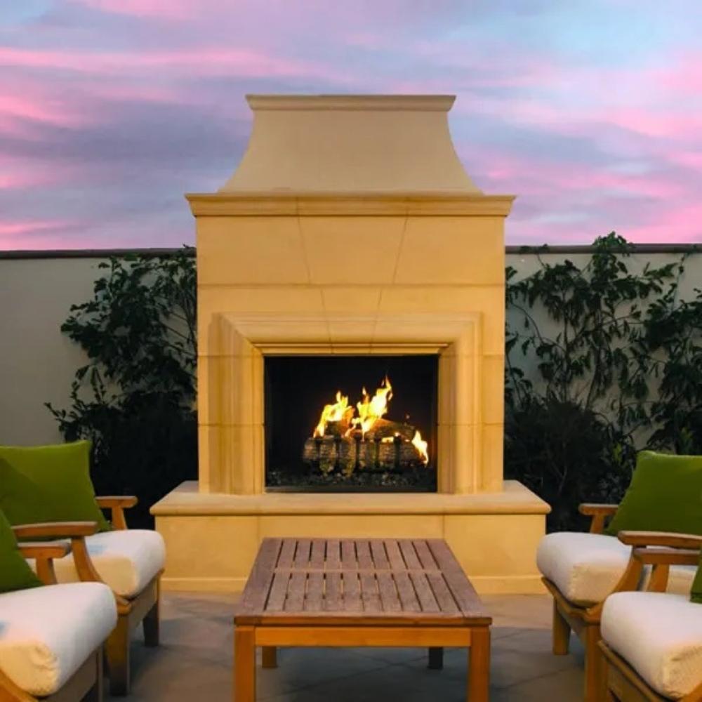 American Fyre Designs Cordova 76-Inch Recessed Hearth Outdoor Gas Fireplace