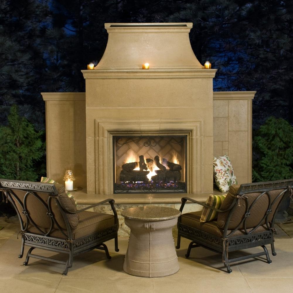 American Fyre Designs Grand Cordova 110-Inch Recessed Hearth Outdoor Gas Fireplace