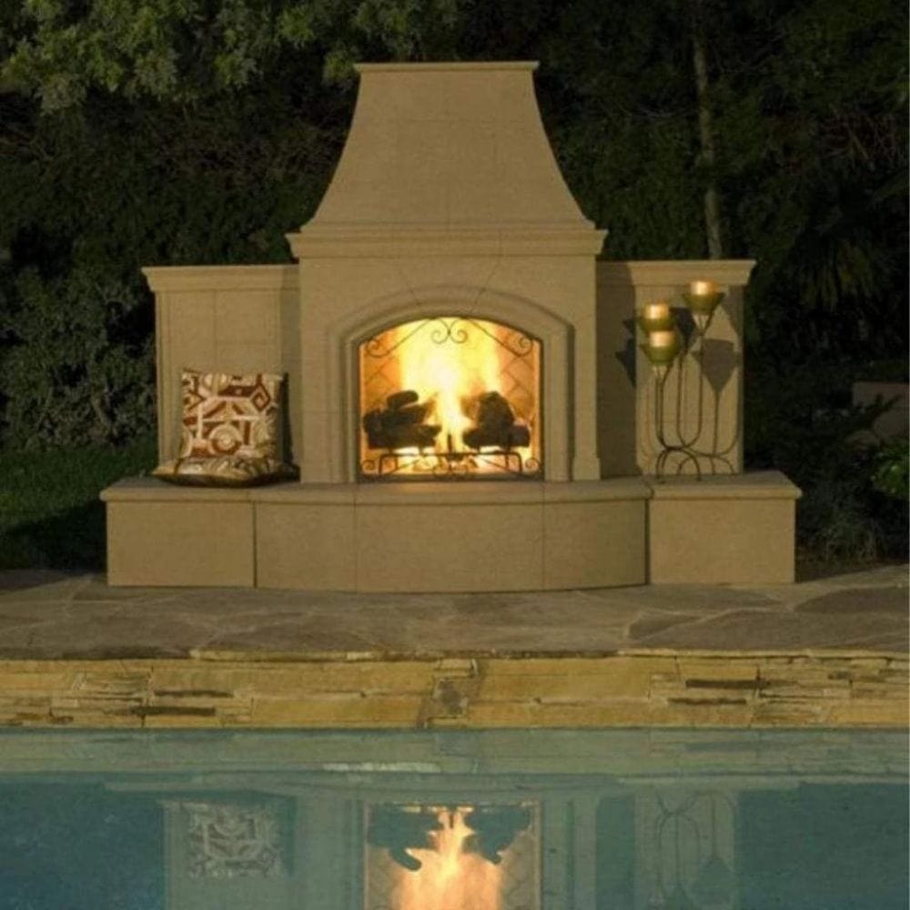 American Fyre Designs Grand Phoenix 113-Inch Freestanding Outdoor Gas Fireplace