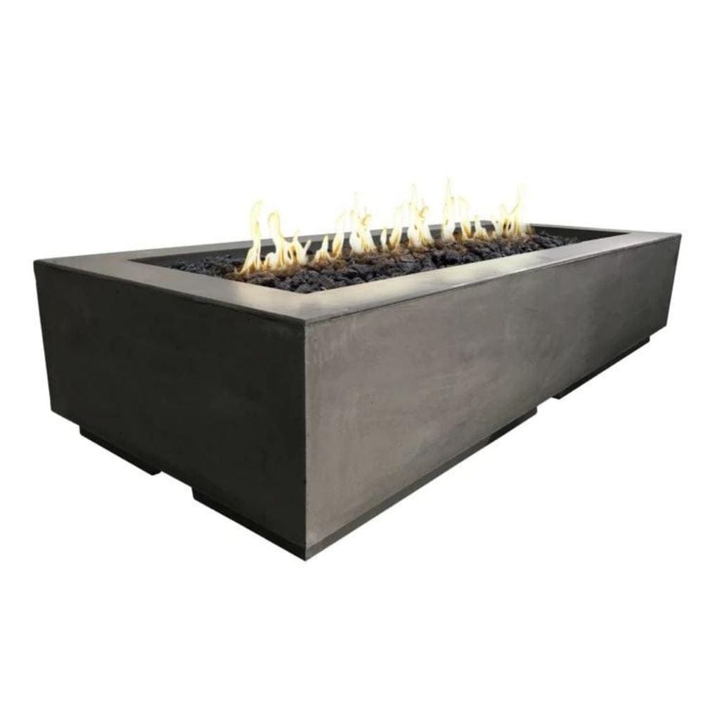 American Fyre Designs Louvre 72-Inch Rectangular Gas Fire Pit in Black Lava