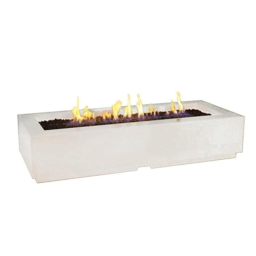 American Fyre Designs Louvre 72-Inch Rectangular Gas Fire Pit in White Aspen