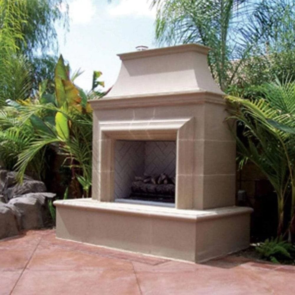 American Fyre Designs Reduced Cordova 76-Inch Freestanding Outdoor Gas Fireplace