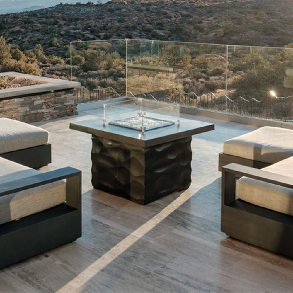 American Fyre Designs Voro 36-Inch Square Gas Fire Pit Table